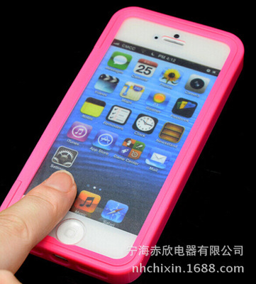 【Iphone5软皮手机壳 5S透明触屏保护套 苹果5手机壳手机配件批发】价格,厂家,图片,手机保护套/保护壳,宁海赤欣电器-